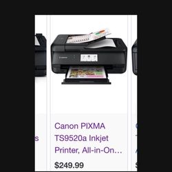LOW PRICE MOVING- $250 + TAX CANON PIXMA ALL IN 1 PRINTER FAX 