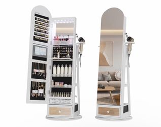 Floor mirror with storage