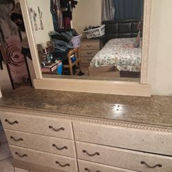 Cajonera,  Espejo, 2 Buros ( 4 Piezas)