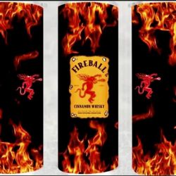 Tumbler Mug Insulated FIREBALL Whisky Designs HOT/COLD 20oz 