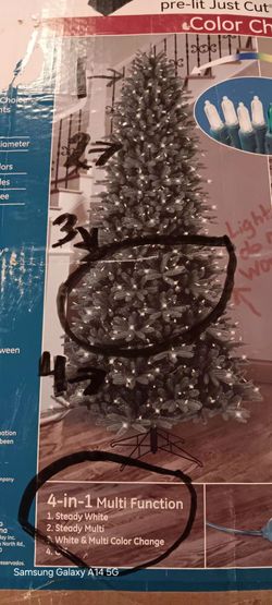 9 ft Fraiser  Fir Pre-Lit Color Changing Artificial Christmas Tree