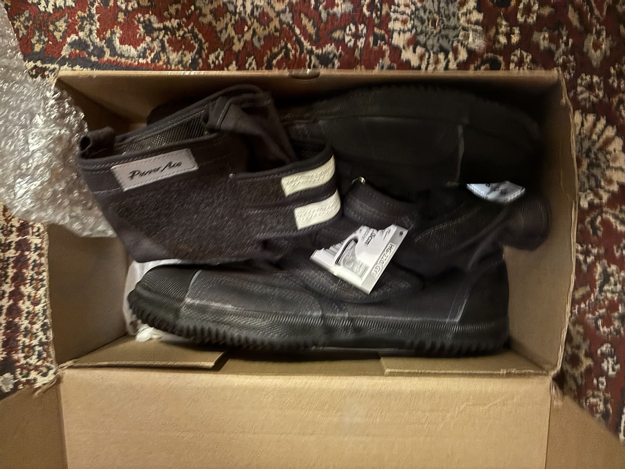 RIKIO Tabi Power Ace HG220 High Guard Black Work Boots Sneakers US 9/JP 27.00 Japan