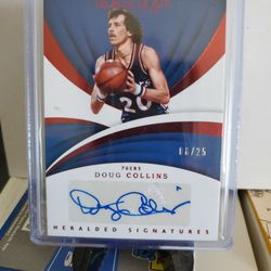 76ers Doug Collins Certified Autograph Card