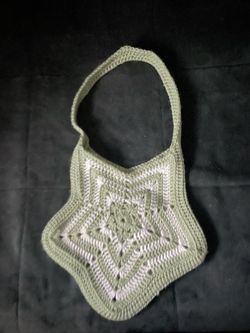 Handmade Crochet Star Tote Bag