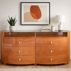 Curved Wood Dresser – Priced to Sell