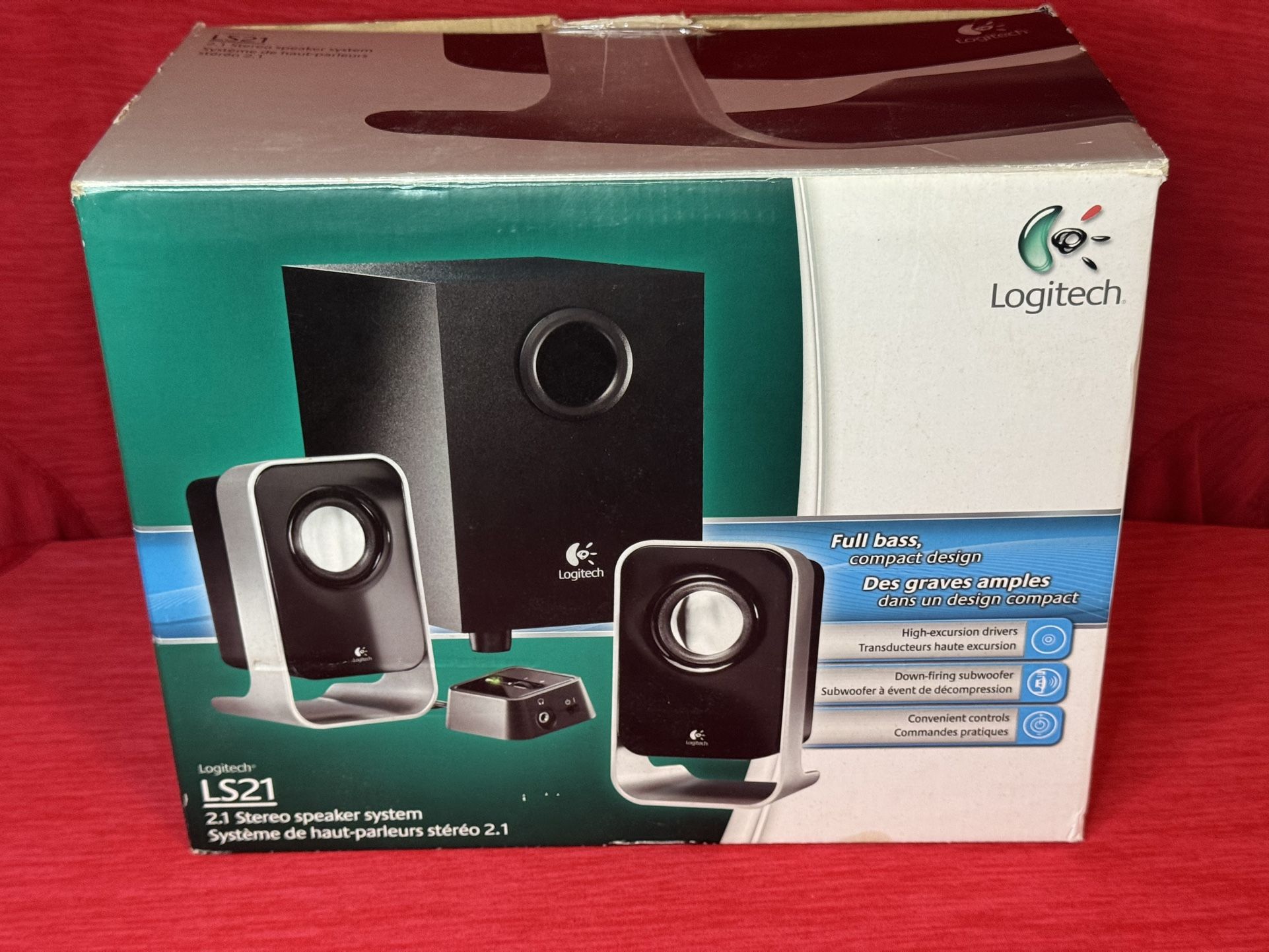Logitech 2.1 Multimedia Computer Stereo Speaker System LS21 in Box