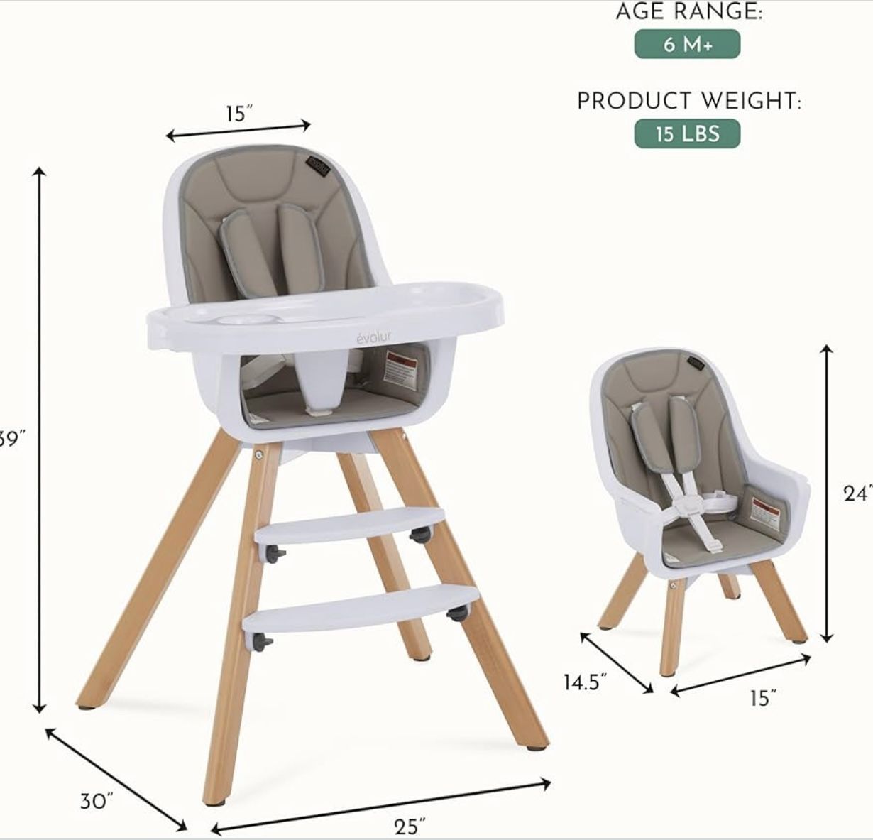 Evolur Zoodle 2 In 1 Chair Baby 