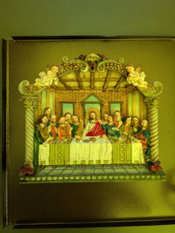 Vintage 3D Last Supper Wall Plaque - Religious Home Decor