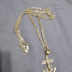 10k Gold Chains And Pendant 
