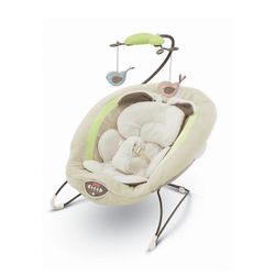 Fisher-Price My Little Snugabunny Deluxe Bouncer in Green/Brown