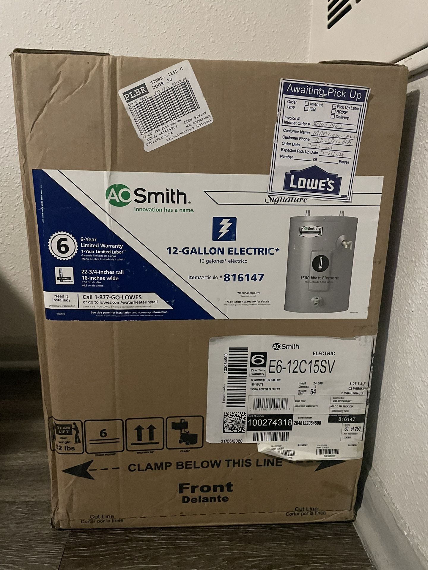 AO Smith Electric Water Heaters !!BRAND NEW!!! for Sale in Houston, TX -  OfferUp