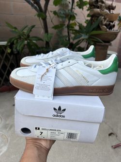 adidas Gazelle Indoor x Kith Classics White Green — Size 7 (New)