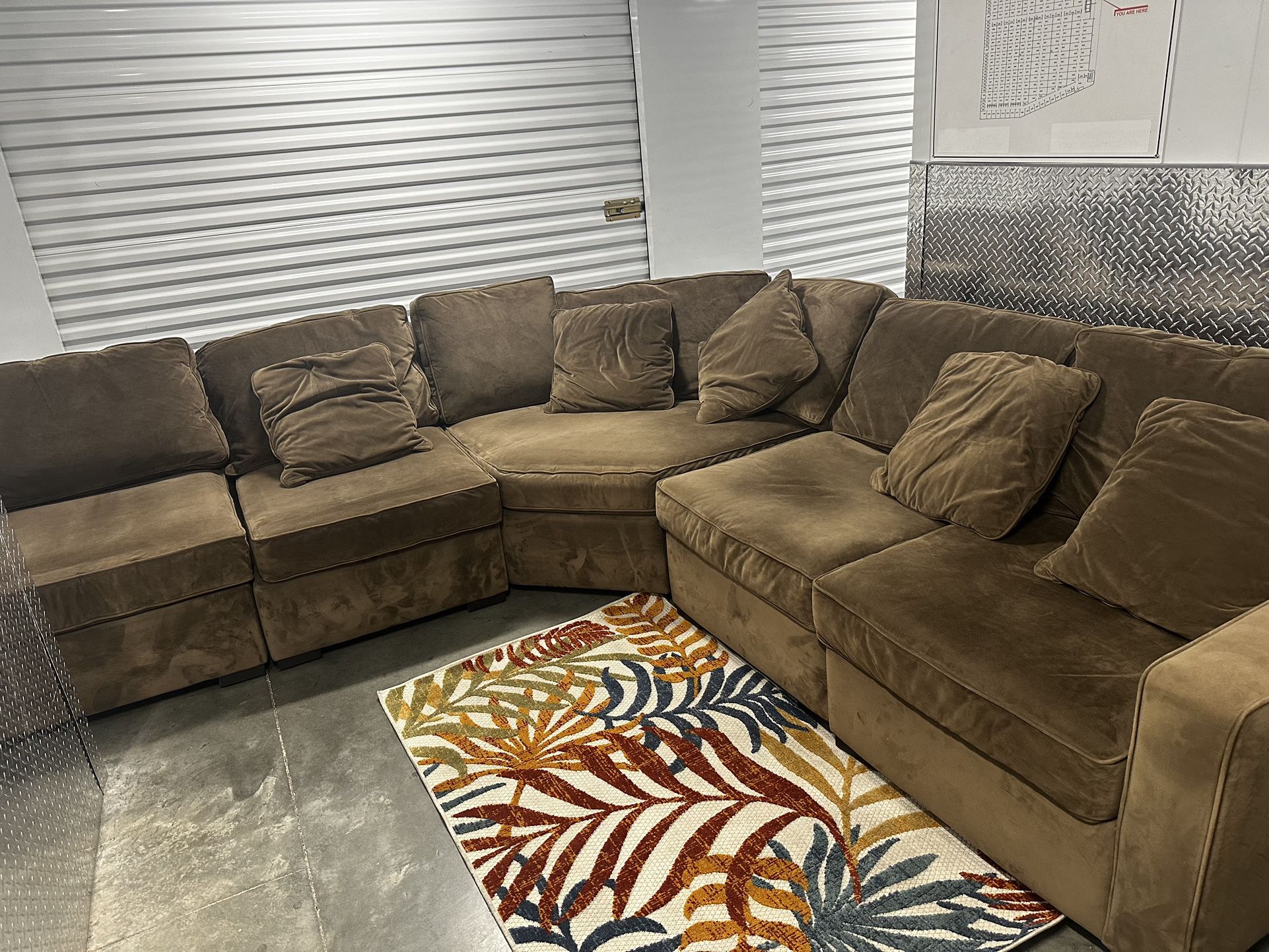 6PC BROWN SECTIONAL COUCH W/ FREE  DELIVERY 