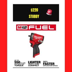 Milwaukee STUBBY IMPACT WRENCH DRIVER TOOLS 8