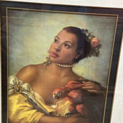 Isabella with Parrot 