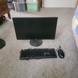 PC Bundle: 24" Asus Monitor- 60hz, Roccat Pyro Backlit Keyboard, Steelseries Rival 3 Mouse
