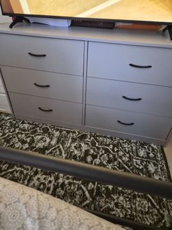 6 Drawer Gray Dresser