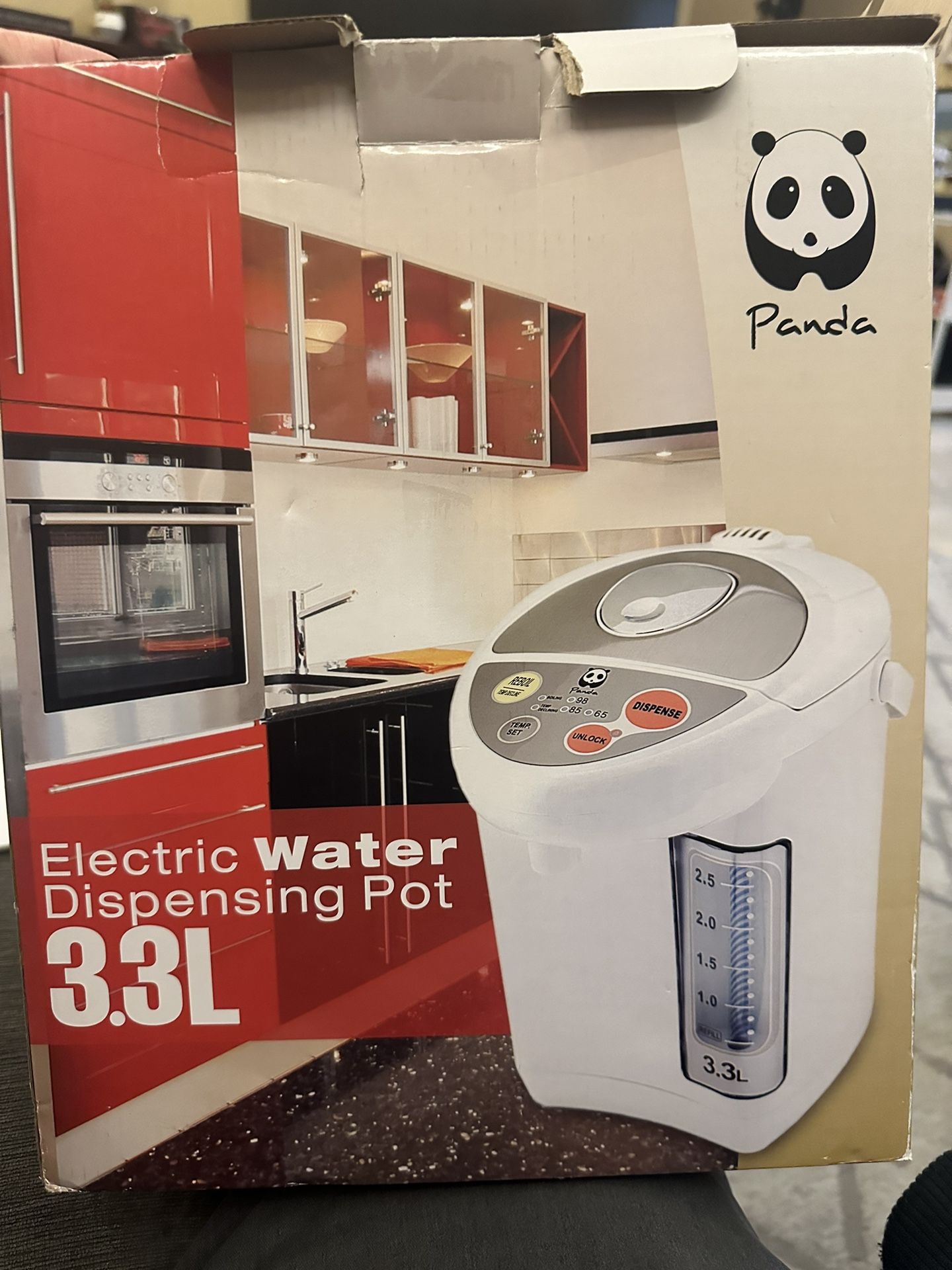 Panda Electric Hot Water Boiler and Warmer, Hot Water Dispenser, 304  Stainless Steel Interior Liter, White)