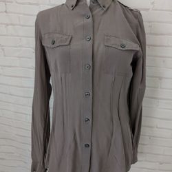 Banana Republic Silk Button Down Shirt Size 6