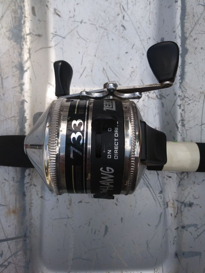 Zebco 733 Hawg fishing reel and 6'6 rhino glowtip pole Med action for Sale  in Edmond, OK - OfferUp