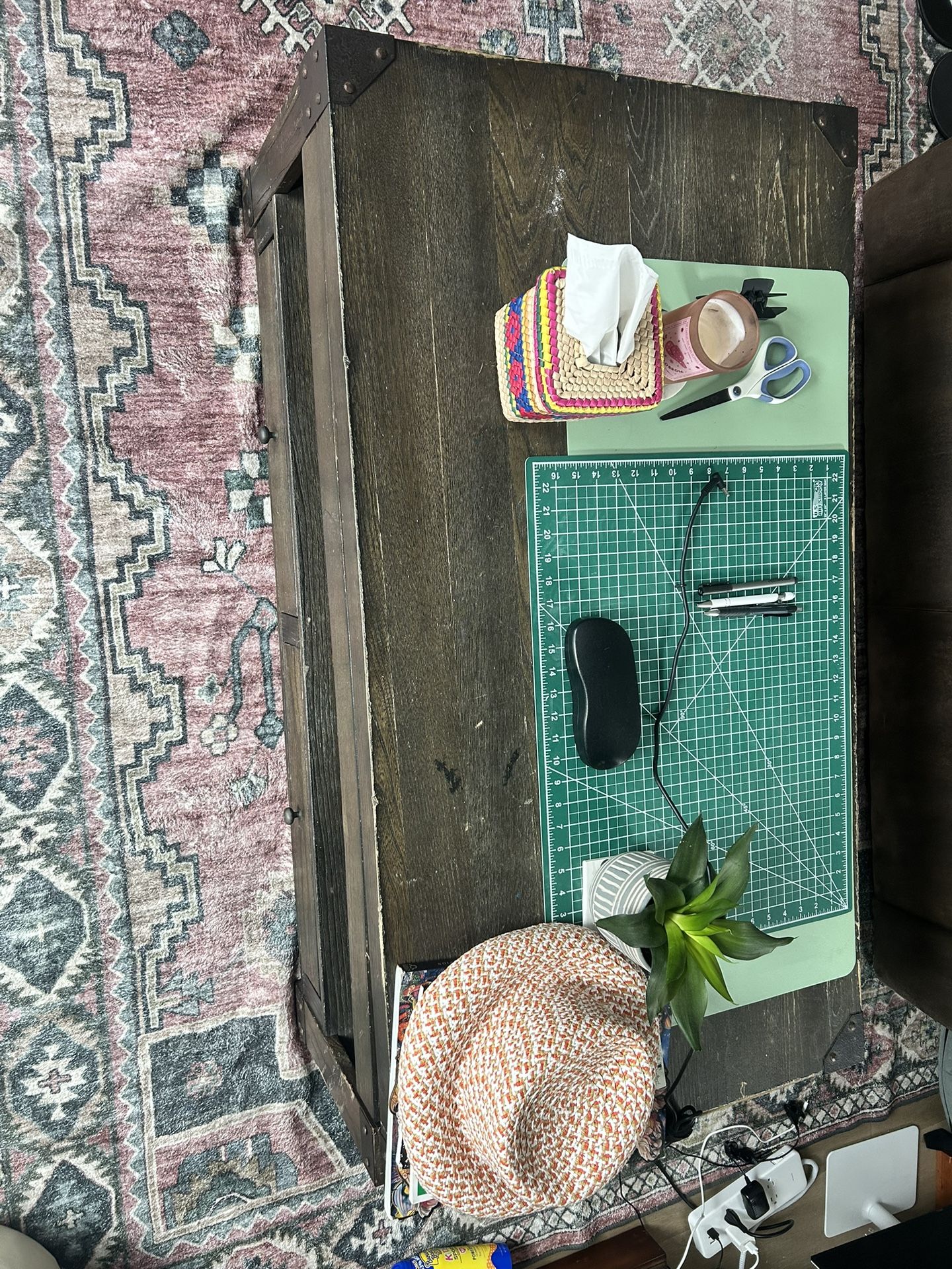 Rising Wood Coffee Table With Drawers