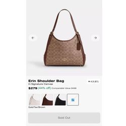Coach Erin Shoulder Bag Brown