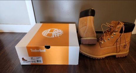 Brand New Never Worn Size 13 Timberland 6 inch Waterproof Boots Wheat Nubuck