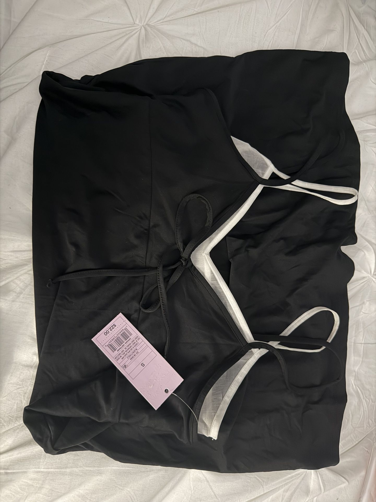 New Wild Fable Small Black And White Silky Dress