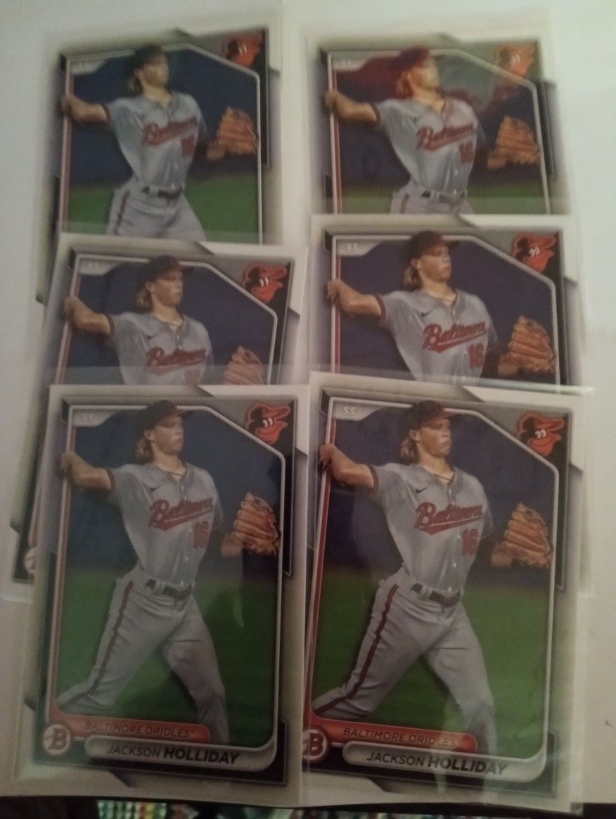 6 , Jackson Holiday Bowman Prospects Baseball Cards .