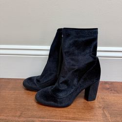 SAM EDELMAN Black Velvet Boots Size 8