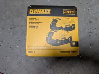 Two DeWalt 5ah  batteries