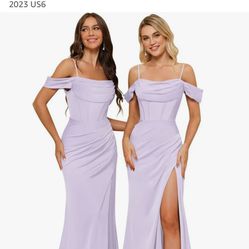 Satin Lavender Dress Size 6