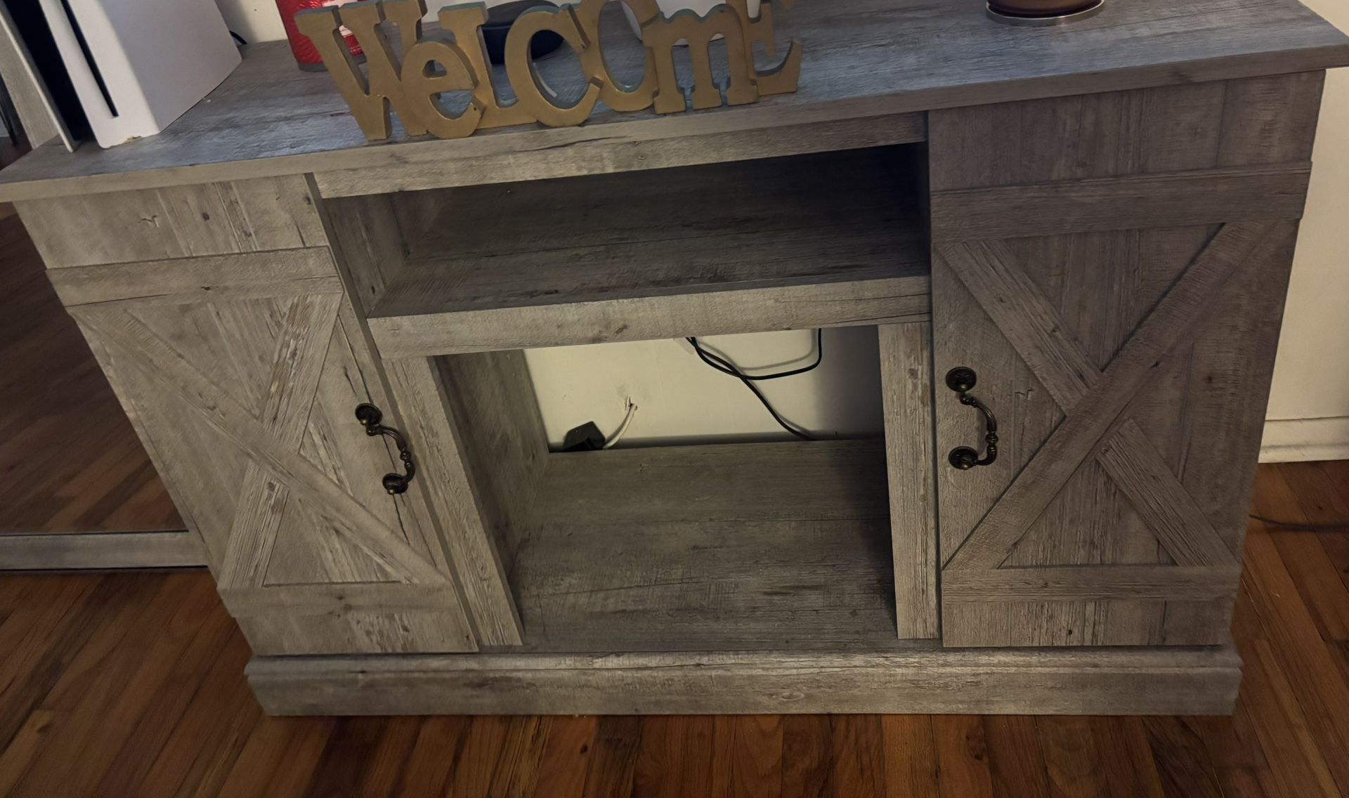 Grey TV stand