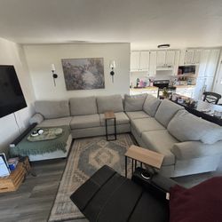 Large Grey Sectional Couch