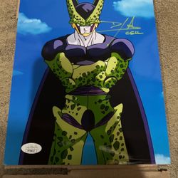 Dragonball Z Perfect Cell Signed Poster