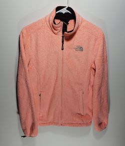 Womens The North Face Pink Faux Fur Long Sleeve Full-Zip Jacket Size Medium M