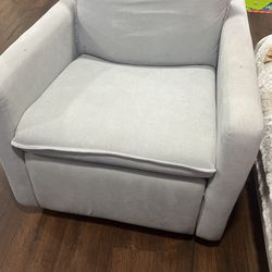 Pottery barn Recliner Chair Grey Color 100