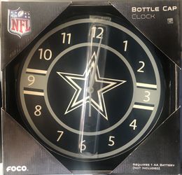 COWBOYS official NFL bottle cap wall clock