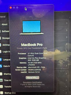 MacBook A1706