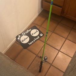 fishing rod and reel set up