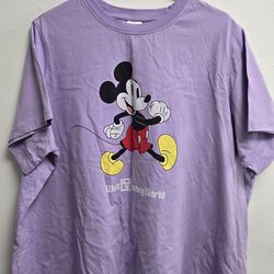 Disney Mickey Mouse T-Shirt Purple Walt Disney World Size 2X