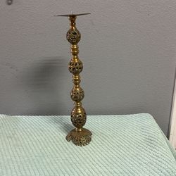 Antique Brass Candle Holder 
