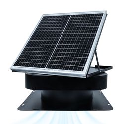 40W Solar Attic Fan, 12 Inch 2000 CFM Solar Powered Roof Exhaust Fan,