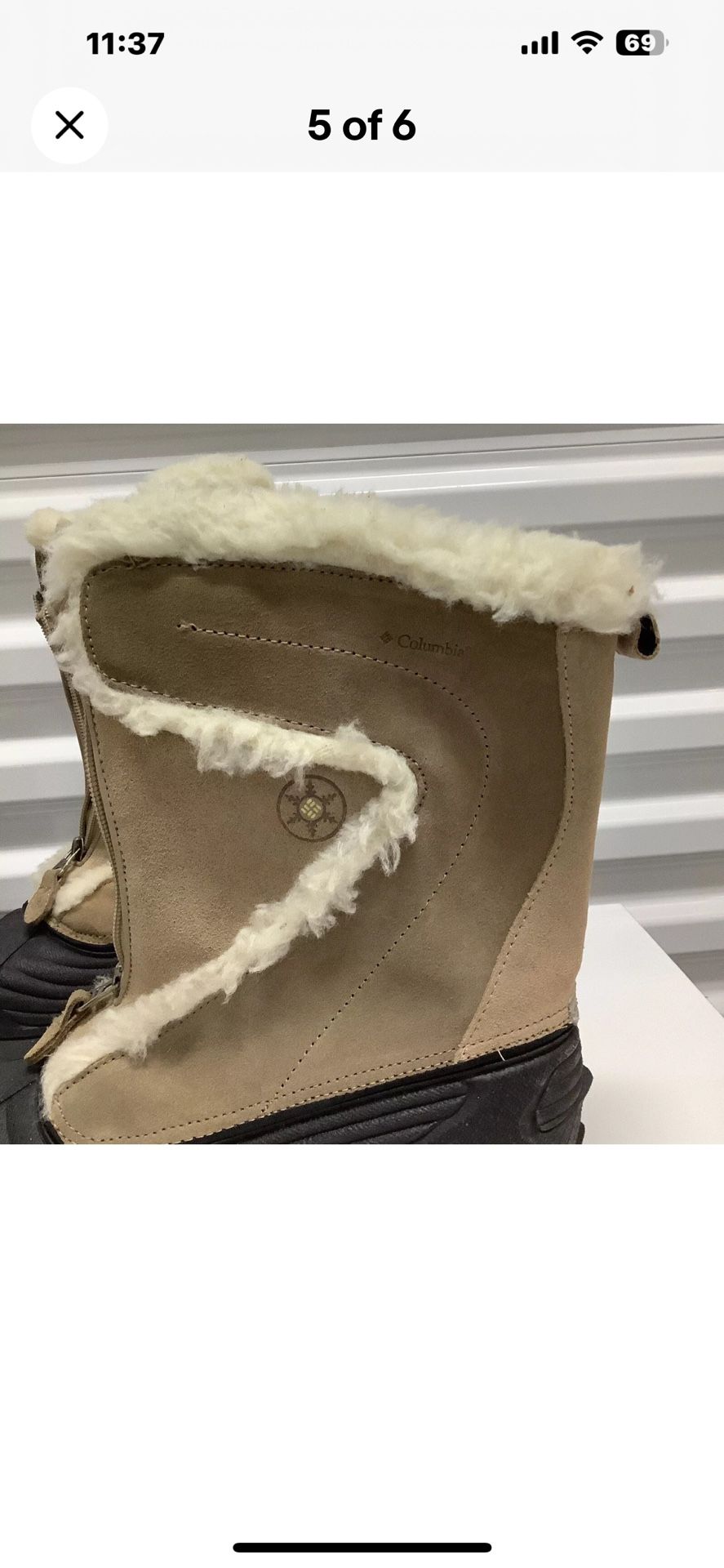 Women's Columbia Powder Bunny Boots Size 6