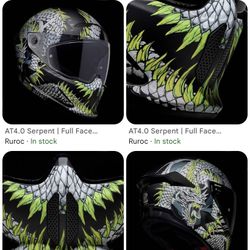 AT4.0 Serpent Full Face Motorcycle Helmet RUROC 