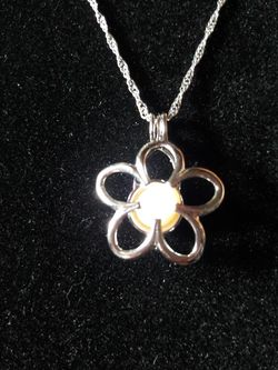 925 Silver Cage with real Pearl