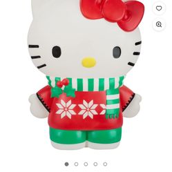 Light Up Christmas Hello Kitty Decoration Statue Yard Decor  Blow Mold Outdoor Indoor Greeter 