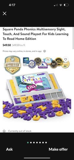 Square Panda Multisensory Phonics Playset for Kids Learning to Read - Home Edition