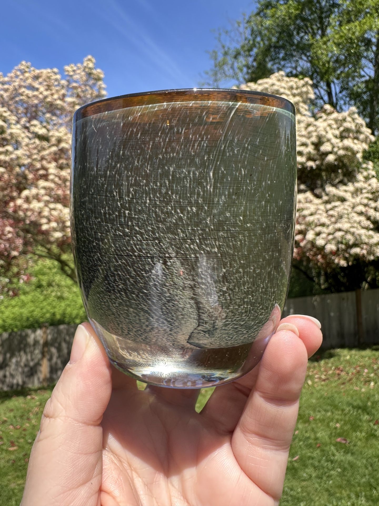 Glassybaby Hudson Brown Ashy Candle Holder