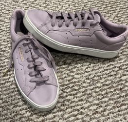 Adidas Lavender Tennis Shoes Size 6 Excellent Condition 